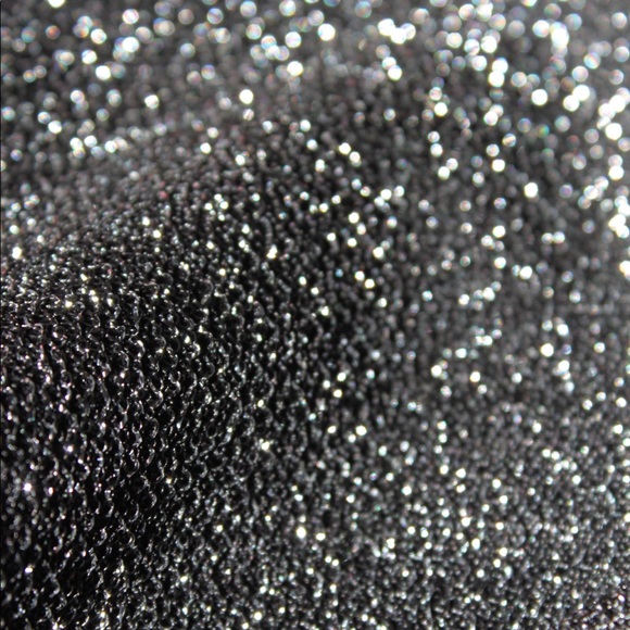 VTG 70s Black/Cream Glittery Metallic Floral Beaded Button-Up Disco Shirt - Picture 8 of 14